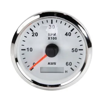 Тахометр со счетчиком моточасов (белый)
