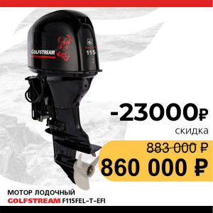 Мотор лодочный GOLFSTREAM F115FEL-T EFI