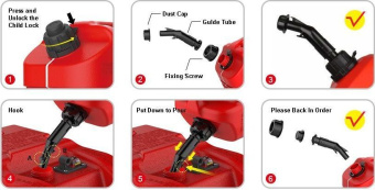 Канистра для ГСМ пластиковая, 10 л SFGT1002 1